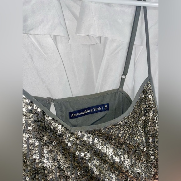Abercrombie silver sequin bedazzled party dress, size medium. - Picture 3 of 5